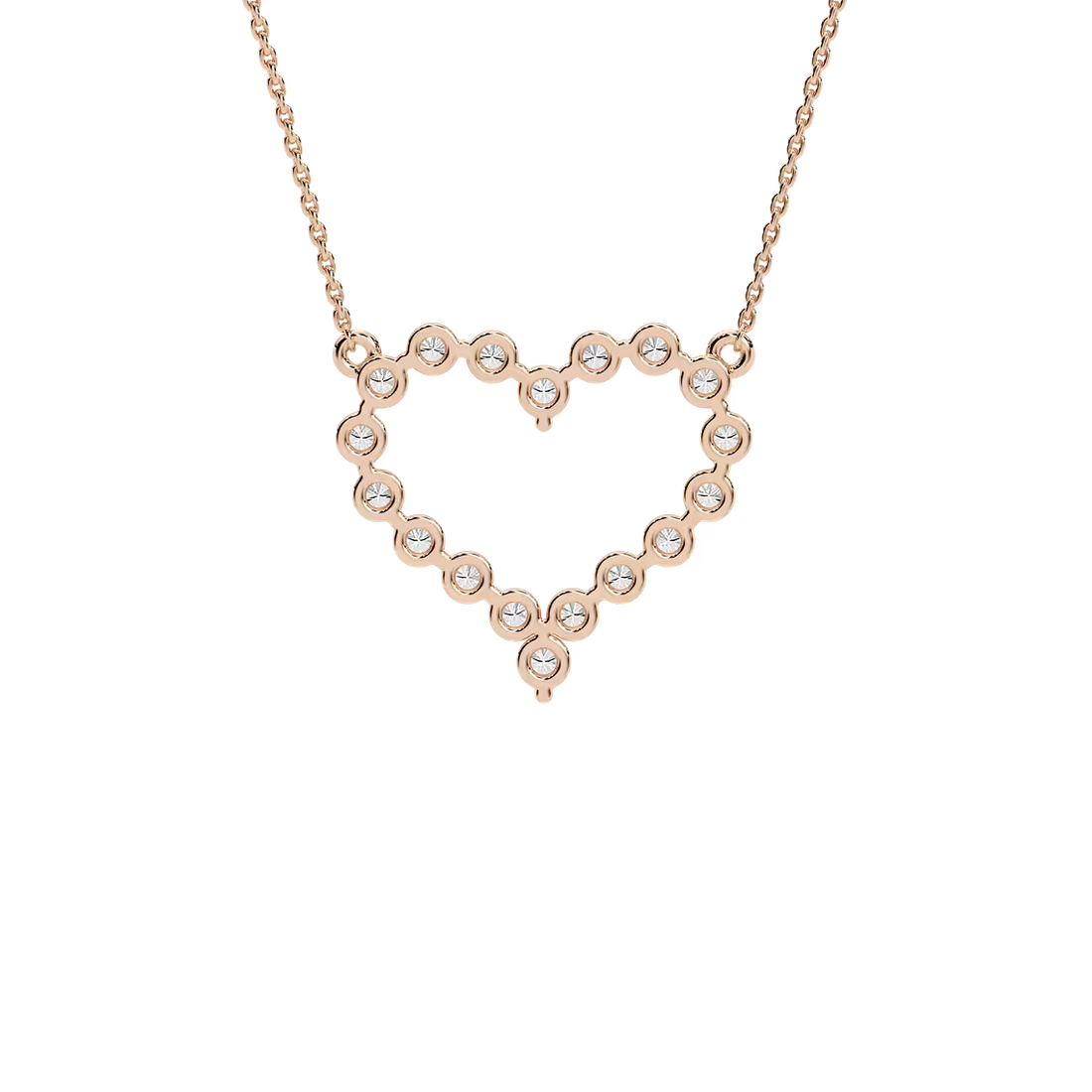 Heart Shape Lab Grown Diamond Necklace