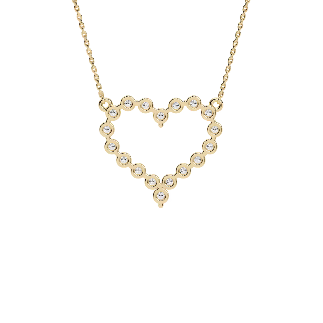 Heart Shape Lab Grown Diamond Necklace