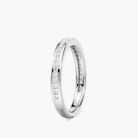 Princess Cut Channel Set Wedding Band