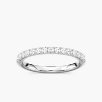 Round Shaped Pave Set Wedding Band