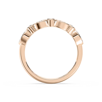 Round Cut Bezel Set Stackable Band