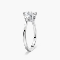Princess Cut Three Stone Engagement Ring