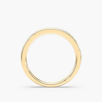 Princess Cut Channel Set Wedding Band