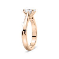 Solitaire Oval Cut Cathedral Engagement Ring