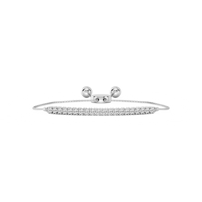 Round Lab Grown Diamond Adjustable Bracelet