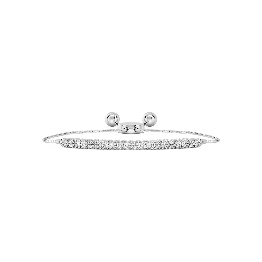 Round Lab Grown Diamond Adjustable Bracelet