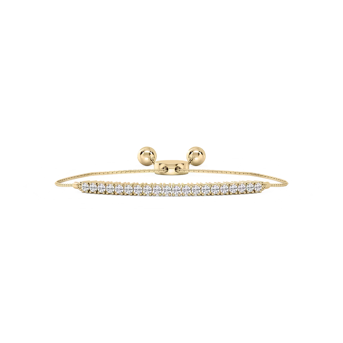 Round Lab Grown Diamond Adjustable Bracelet