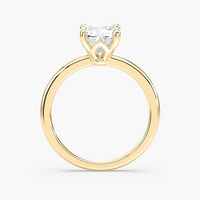 Delicate Four-Prong Cushion Cut Solitaire Engagement Ring