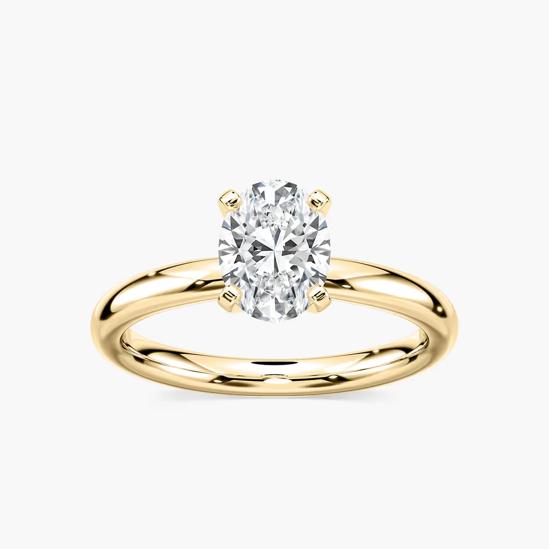 Four-Prong Oval Solitaire Engagement Ring