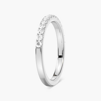 Round Shaped Pave Set Wedding Band