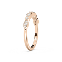 Round Cut Bezel Set Stackable Band