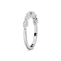 Round Cut Bezel Set Stackable Band