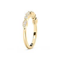 Round Cut Bezel Set Stackable Band