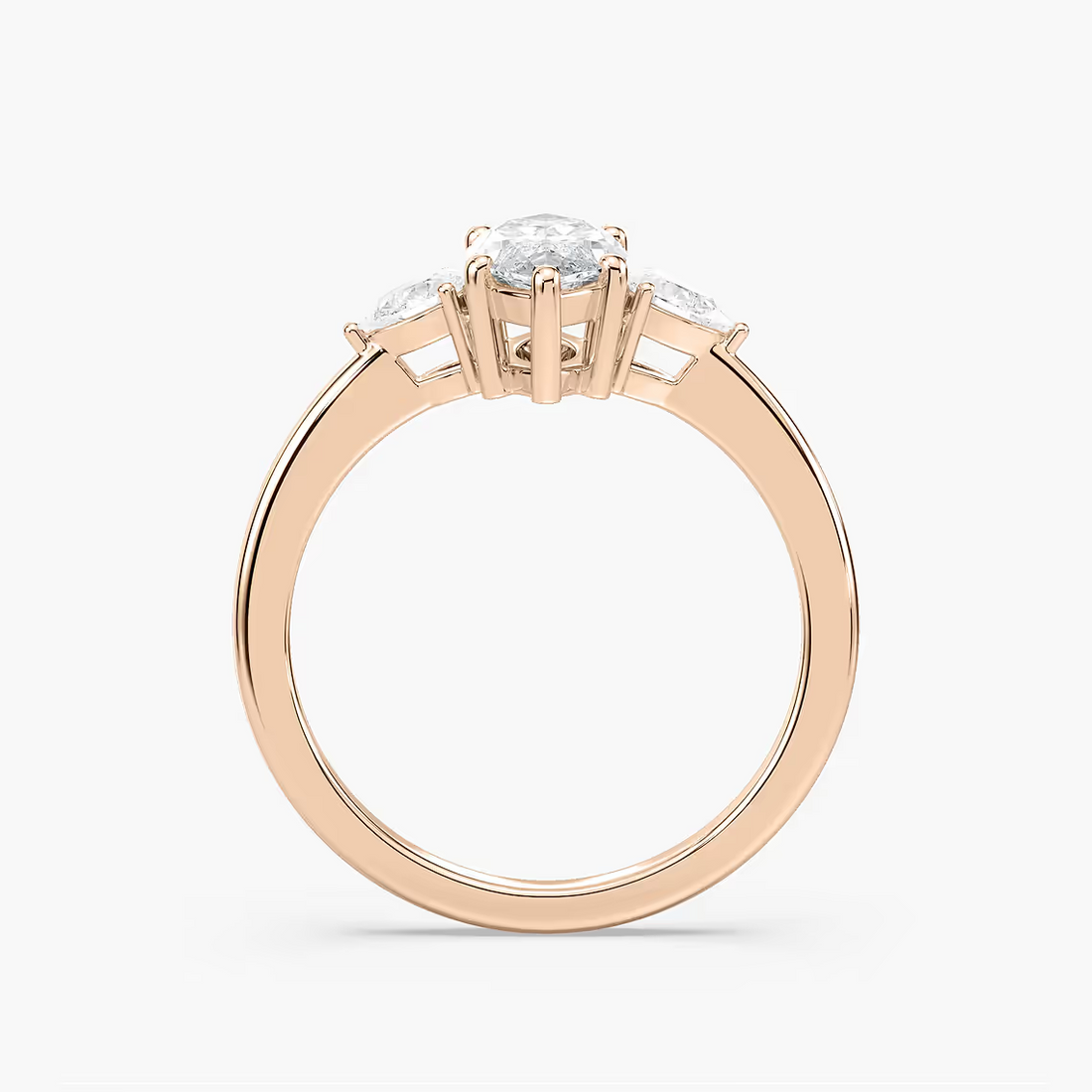 Marquise Cut Three Stone Engagement Ring