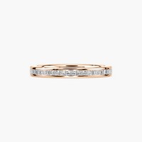 Princess Cut Channel Set Wedding Band