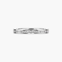 Princess Cut Channel Set Wedding Band