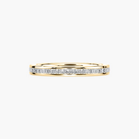 Princess Cut Channel Set Wedding Band