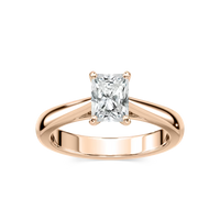 Solitaire Radiant Cut Cathedral Engagement Ring