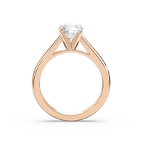 Solitaire Round Cut Cathedral Engagement Ring