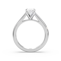 Solitaire Oval Cut Cathedral Engagement Ring
