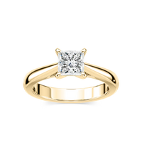 Solitaire Princess Cut Cathedral Engagement Ring