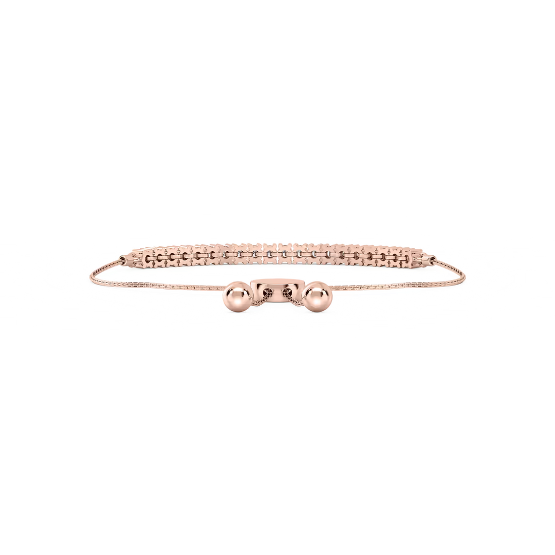 Round Lab Grown Diamond Adjustable Bracelet