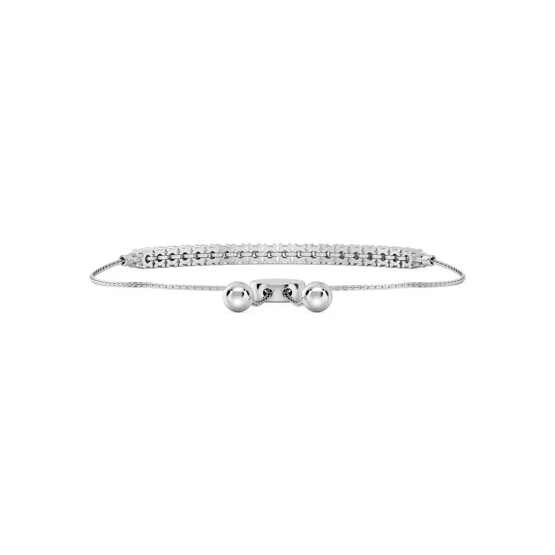 Round Lab Grown Diamond Adjustable Bracelet