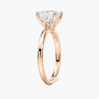 Delicate Four-Prong Princess Cut Solitaire Engagement Ring