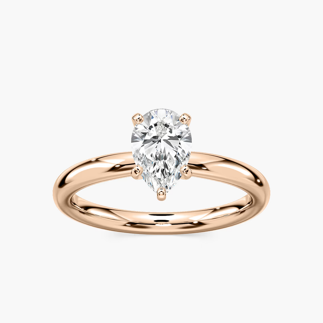 Four-Prong Pear Shaped Solitaire Engagement Ring