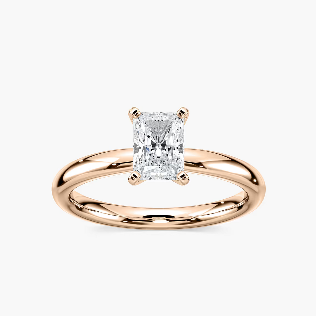 Four-Prong Radiant Cut Solitaire Engagement Ring