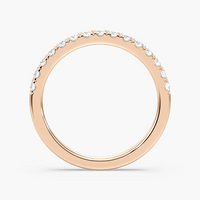 Round Shaped Pave Set Wedding Band