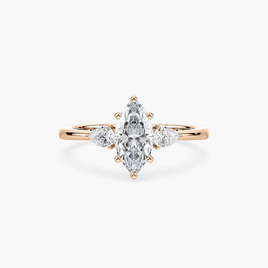 Marquise Cut Three Stone Engagement Ring