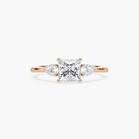 Princess Cut Three Stone Engagement Ring