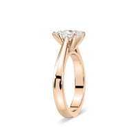 Solitaire Pear Cut Cathedral Engagement Ring