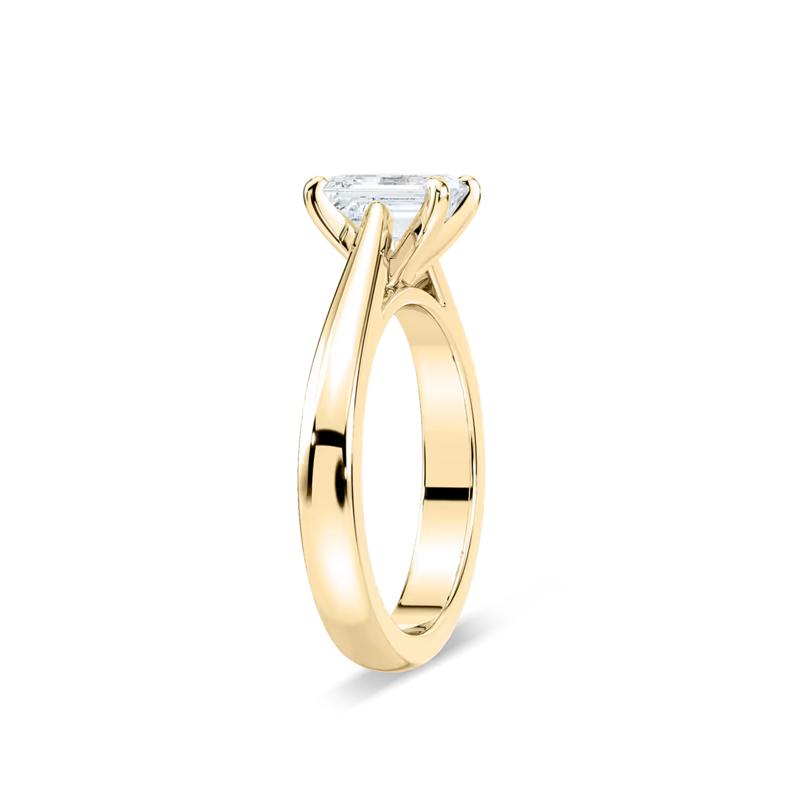 Solitaire Radiant Cut Cathedral Engagement Ring