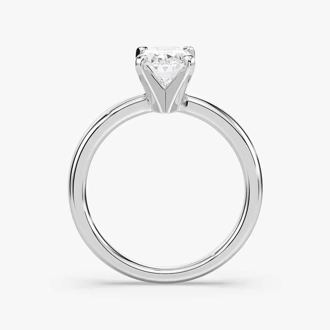 Four-Prong Oval Solitaire Engagement Ring