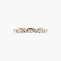 Round Shaped Pave Set Wedding Band