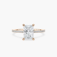 Pavé Set Radiant Cut Engagement Ring