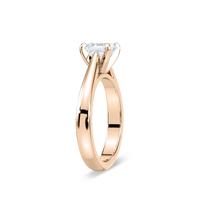 Solitaire Asscher Cut Cathedral Engagement Ring