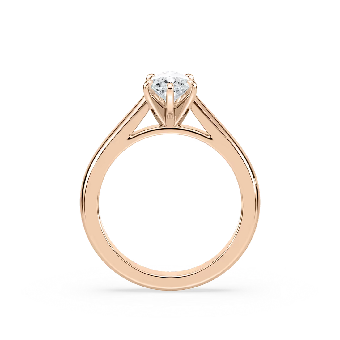 Solitaire Pear Cut Cathedral Engagement Ring