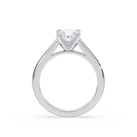 Solitaire Princess Cut Cathedral Engagement Ring