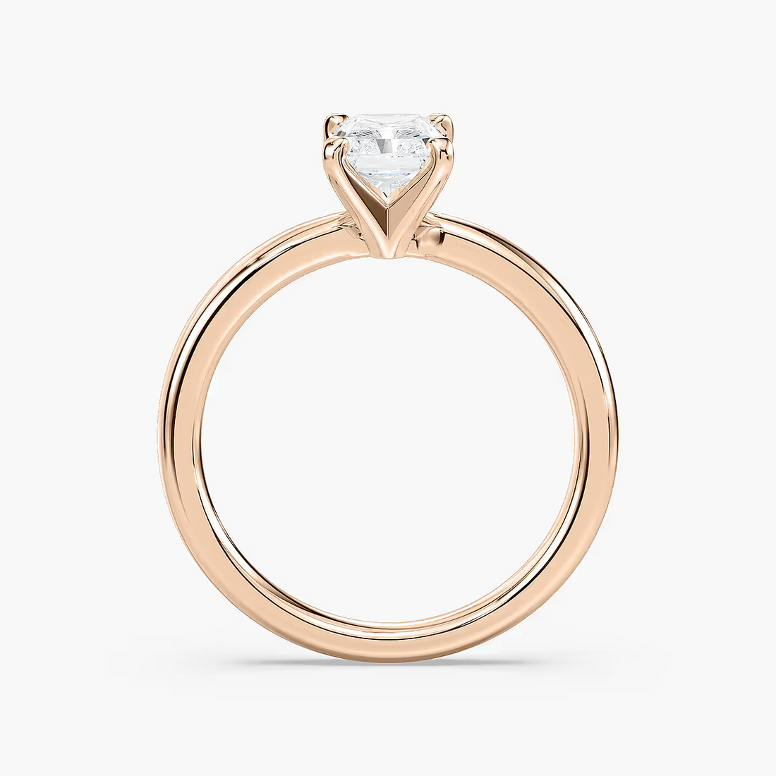 Four-Prong Radiant Cut Solitaire Engagement Ring