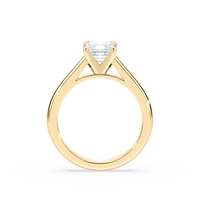 Solitaire Asscher Cut Cathedral Engagement Ring